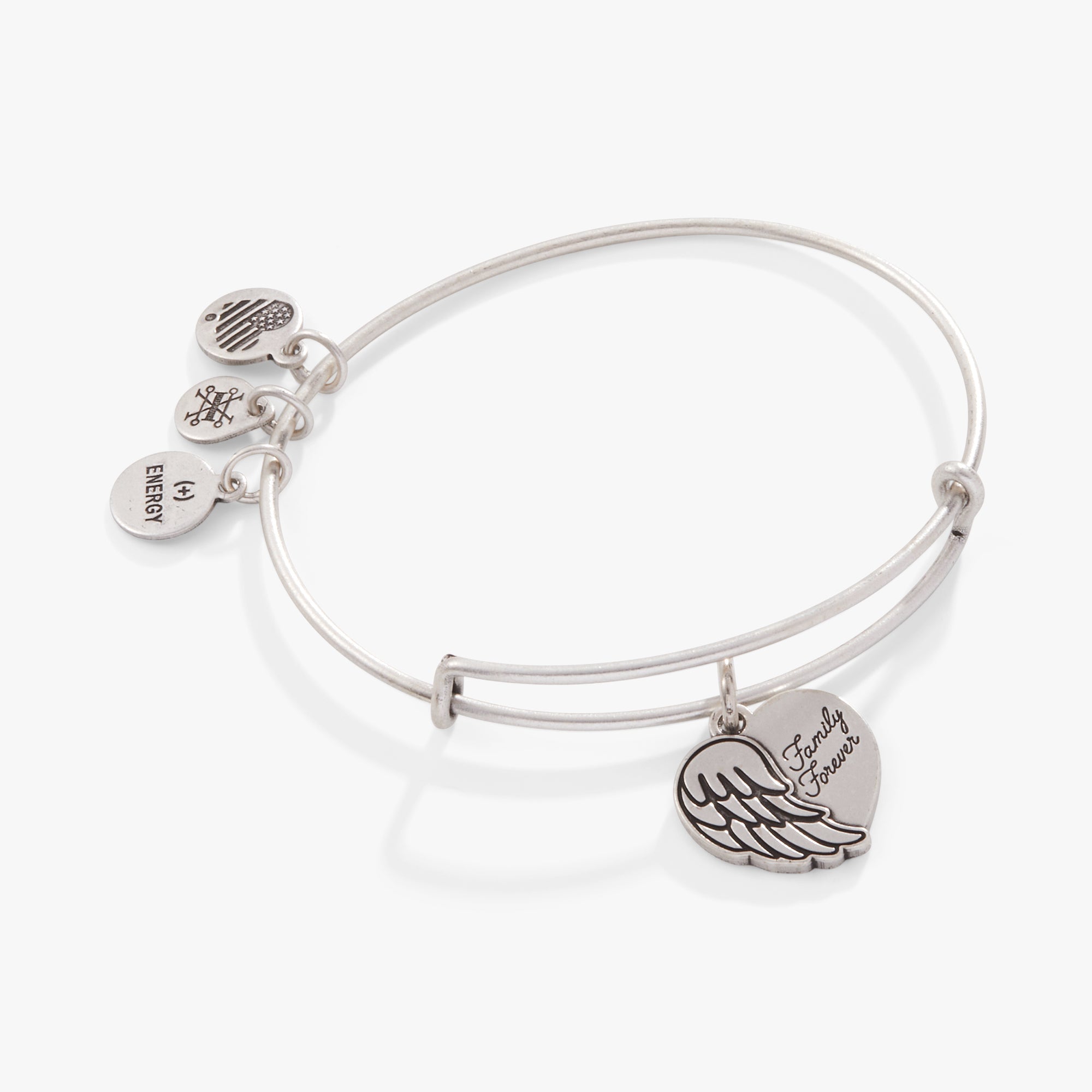 'Family Forever' Angel Wing Heart Charm Bangle, Bracelets, $ 28.00, A Moment Of Now™