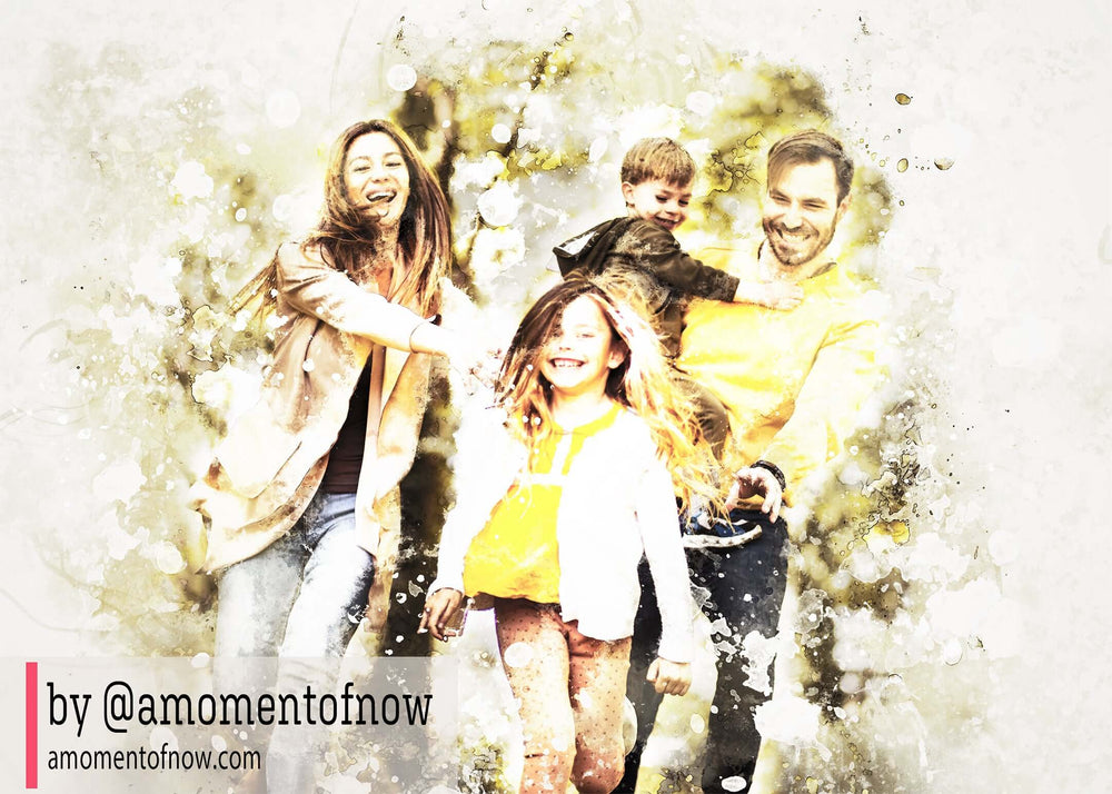 Custom Digital Watercolor Family & Friends Portrait | Watercolor Portrait | Custom Housewarming Gift, Custom Portraits, $ 20.00, A Moment Of Now™