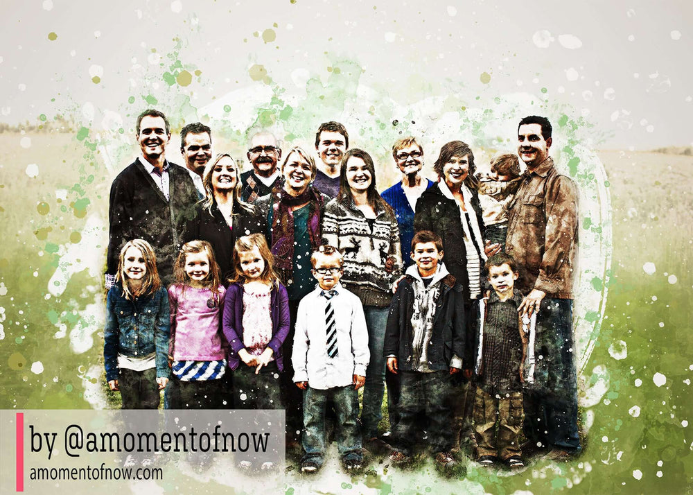 Custom Digital Watercolor Family & Friends Portrait | Watercolor Portrait | Custom Housewarming Gift, Custom Portraits, $ 20.00, A Moment Of Now™