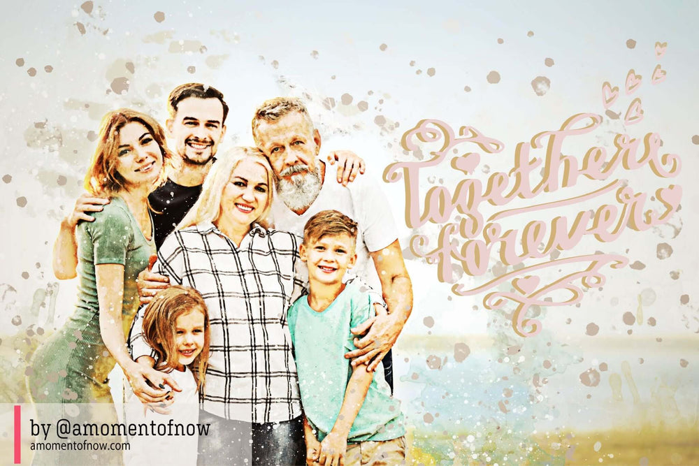 Custom Digital Watercolor Family & Friends Portrait | Watercolor Portrait | Custom Housewarming Gift, Custom Portraits, $ 20.00, A Moment Of Now™