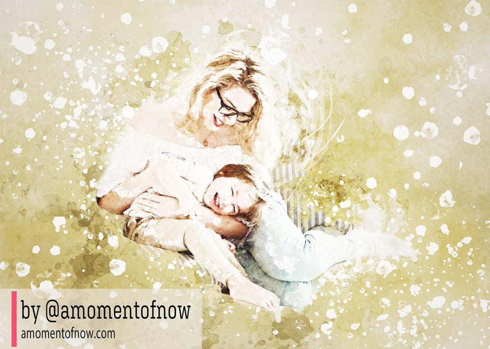 Custom Digital Watercolor Family & Friends Portrait | Watercolor Portrait | Custom Housewarming Gift, Custom Portraits, $ 20.00, A Moment Of Now™
