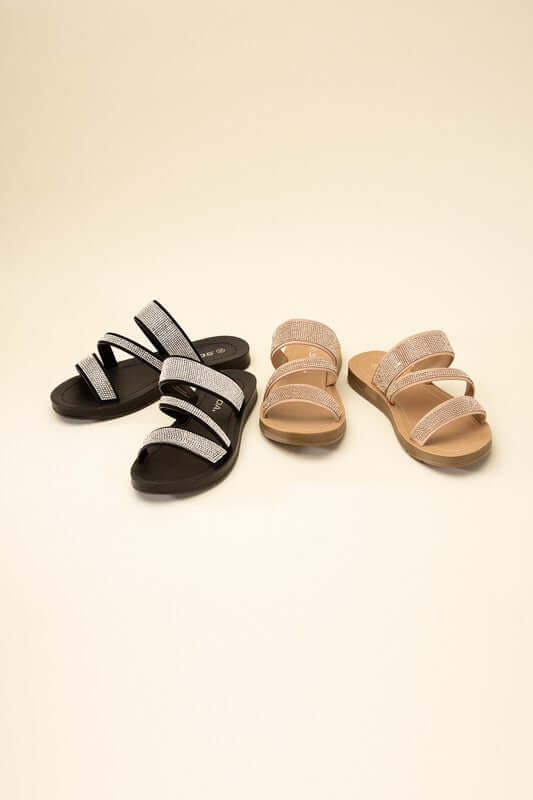 ZEAL-S Rhinestone Strap Sandals, Fortune Dynamic, $ 35.00