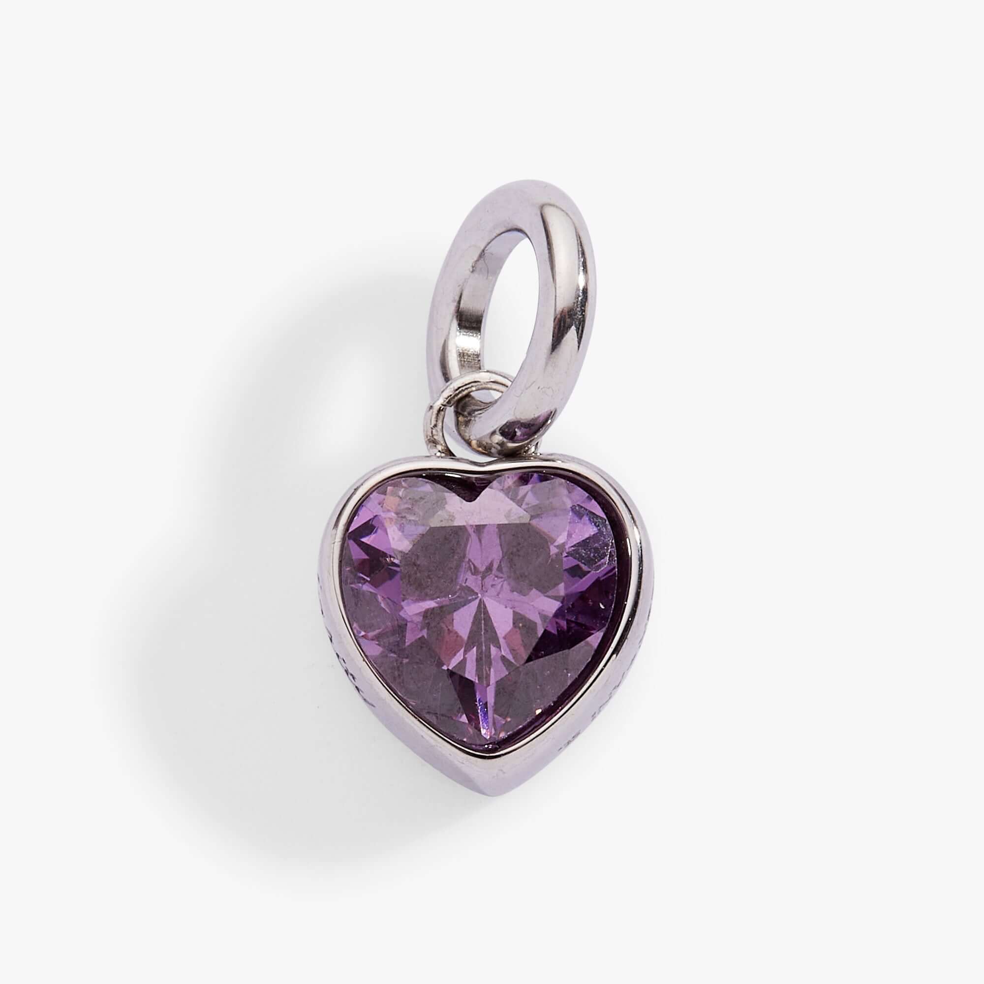 February 'Clarity' Heart Birthstone Charm, Charms & Pendants, $ 16.00, A Moment Of Now™