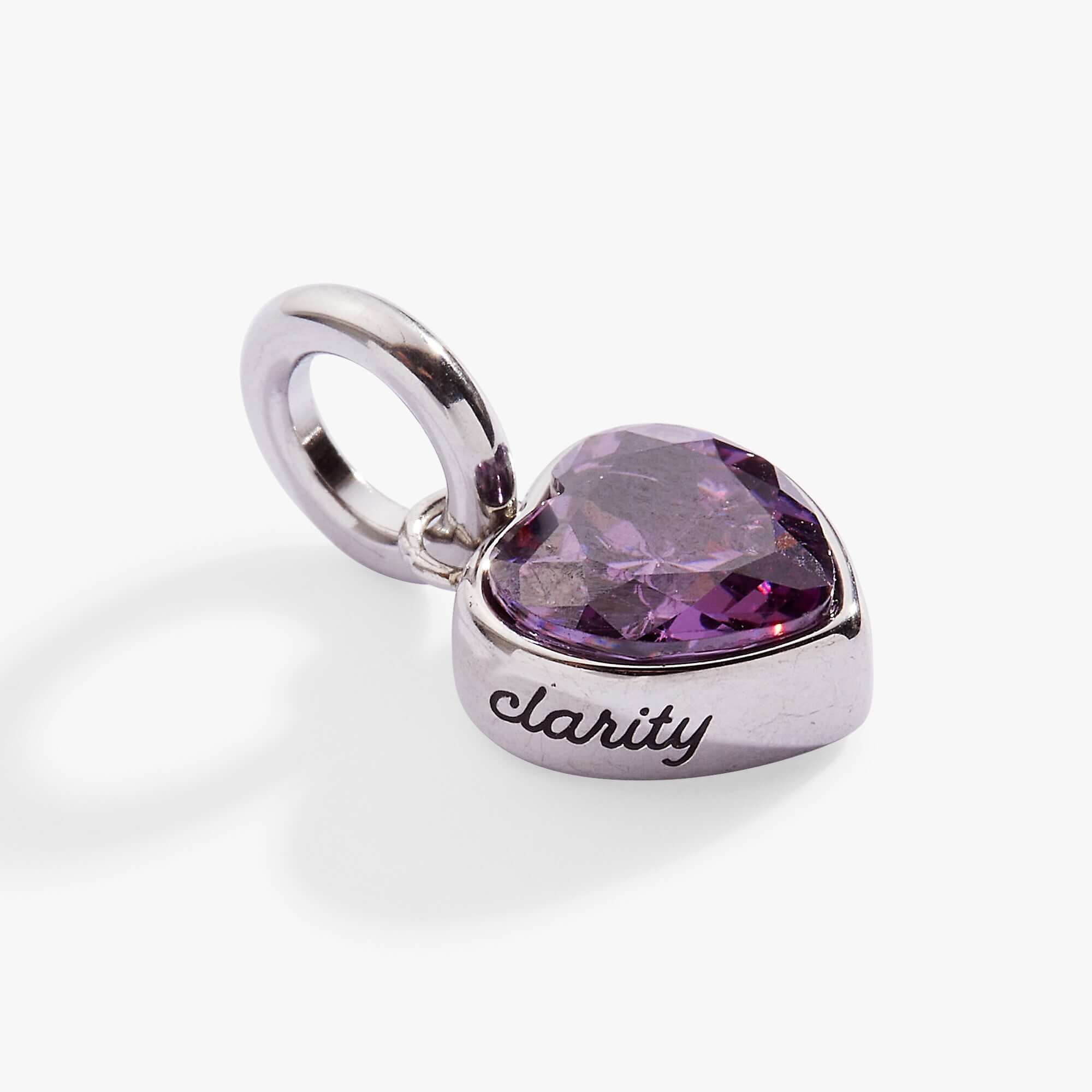 February 'Clarity' Heart Birthstone Charm, Charms & Pendants, $ 16.00, A Moment Of Now™