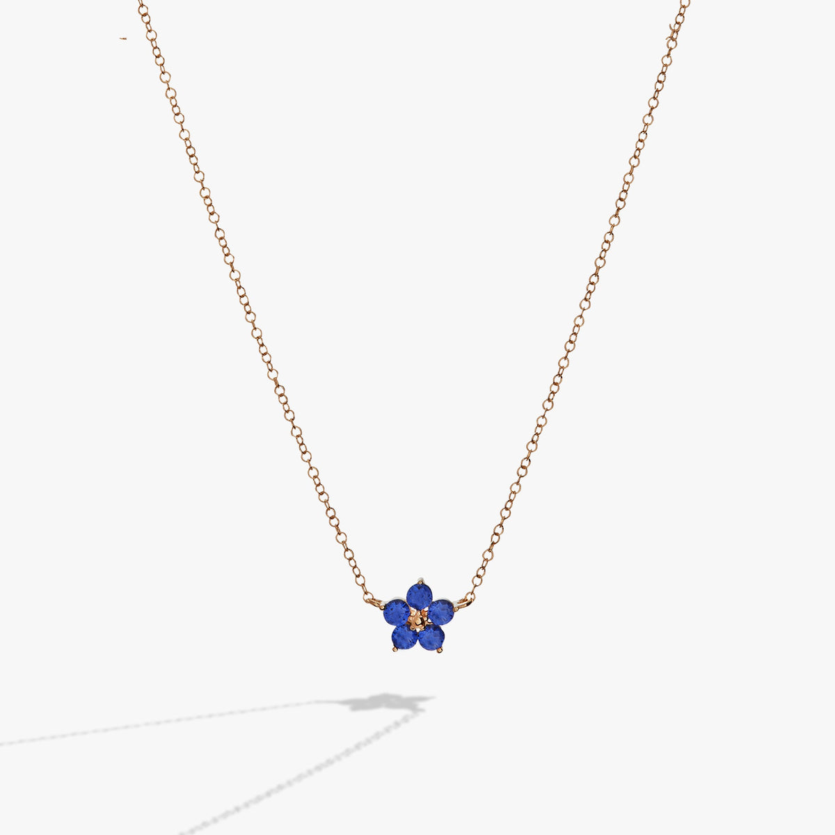 Crystal Forget-Me-Not Flower Necklace