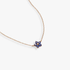 Crystal Forget-Me-Not Flower Necklace