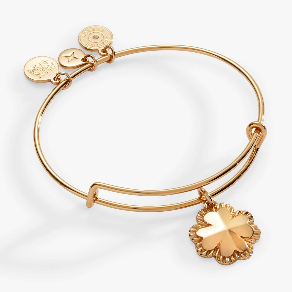 Four-Leaf Clover Charm Bangle, Bracelets, $ 28.00, A Moment Of Now™
