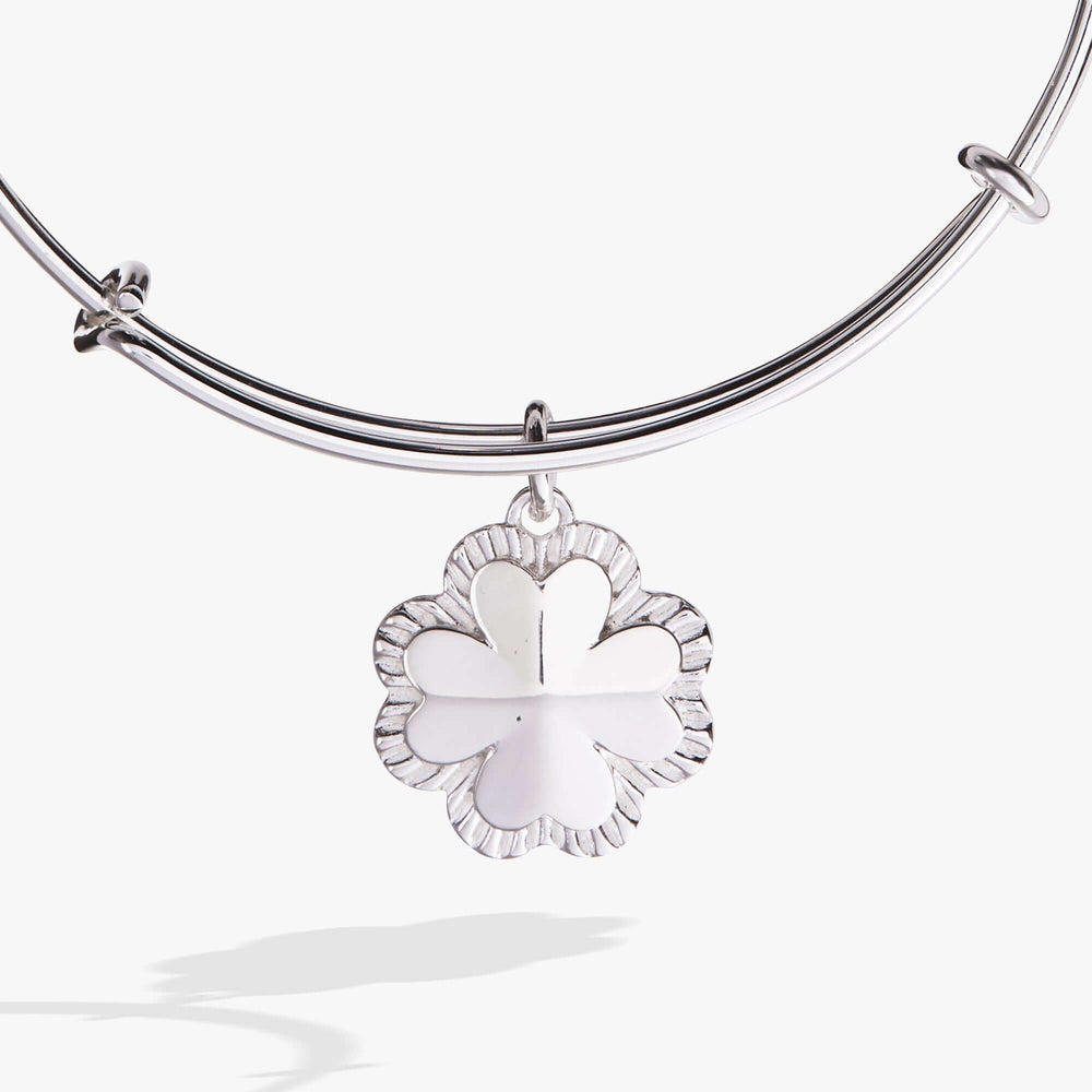 Four-Leaf Clover Charm Bangle, Bracelets, $ 28.00, A Moment Of Now™