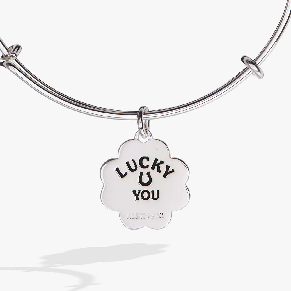 Four-Leaf Clover Charm Bangle, Bracelets, $ 28.00, A Moment Of Now™