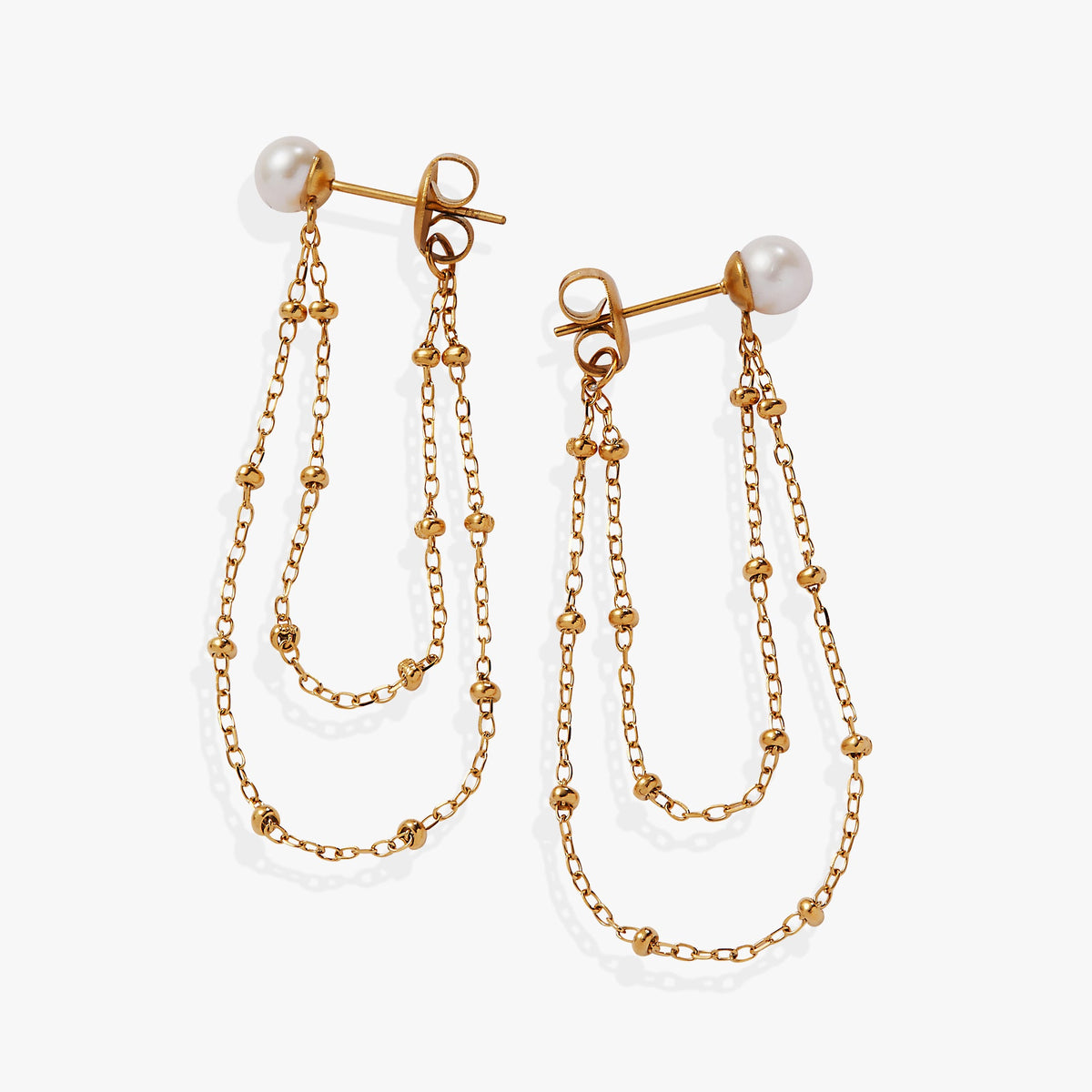 Freshwater Pearl Front-and-Back Earrings, Earrings, $ 23.90, A Moment Of Now™