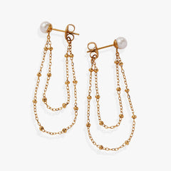 Freshwater Pearl Front-and-Back Earrings, Earrings, $ 23.90, A Moment Of Now™
