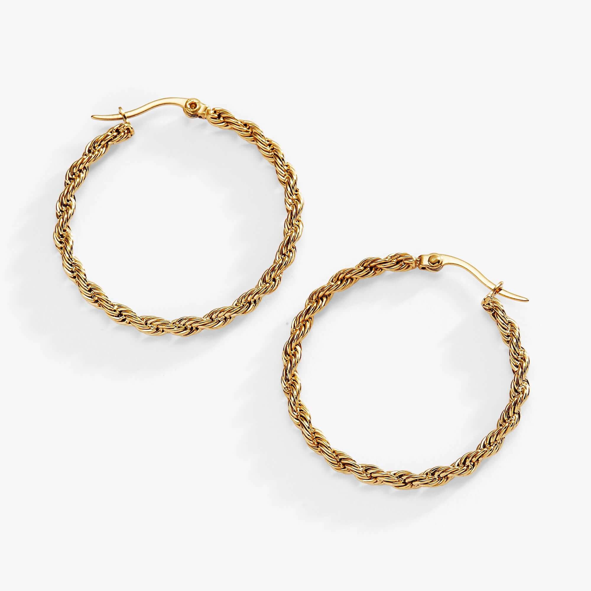 Frozen French Rope Hoop Earrings, Earrings, $ 34.00, A Moment Of Now™