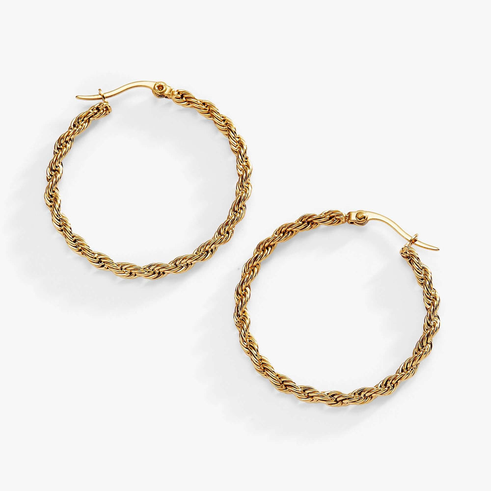 Frozen French Rope Hoop Earrings, Earrings, $ 34.00, A Moment Of Now™