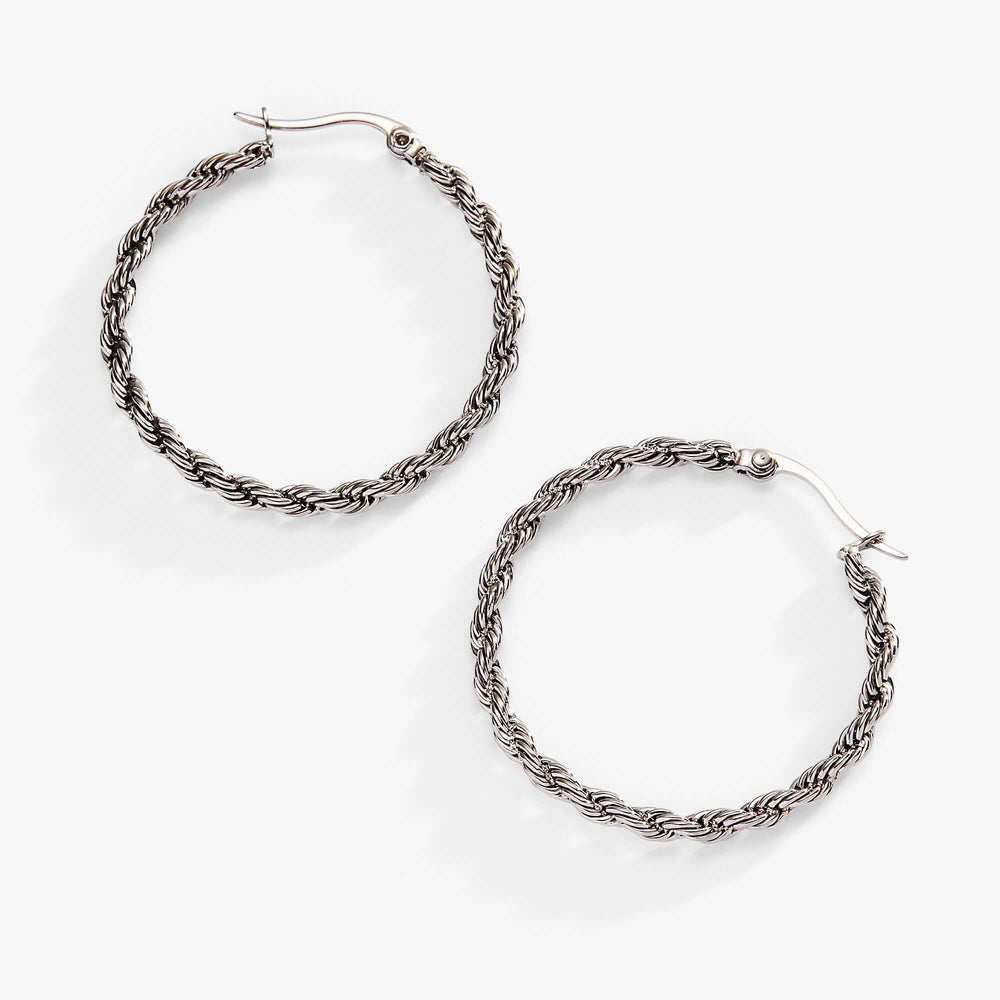 Frozen French Rope Hoop Earrings, Earrings, $ 34.00, A Moment Of Now™