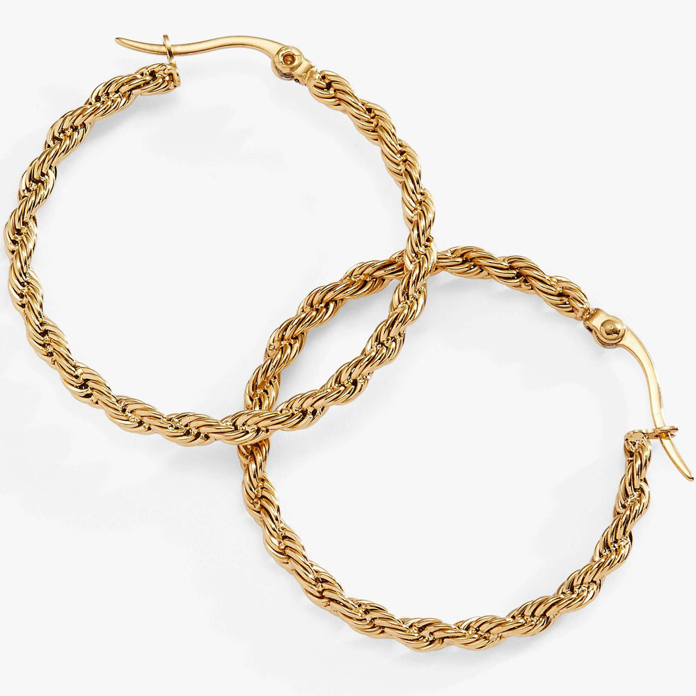 Frozen French Rope Hoop Earrings, Earrings, $ 34.00, A Moment Of Now™