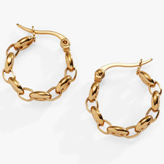 Frozen Mariner Chain Hoop Earrings, Earrings, $ 34.00, A Moment Of Now™