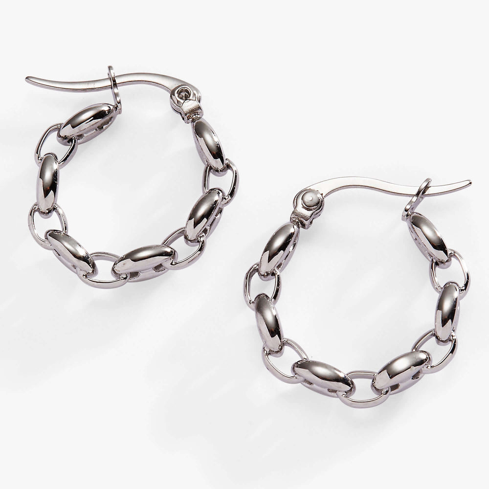 Frozen Mariner Chain Hoop Earrings, Earrings, $ 34.00, A Moment Of Now™