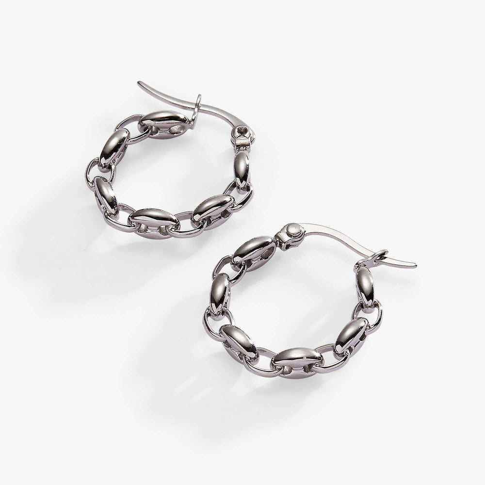 Frozen Mariner Chain Hoop Earrings, Earrings, $ 34.00, A Moment Of Now™