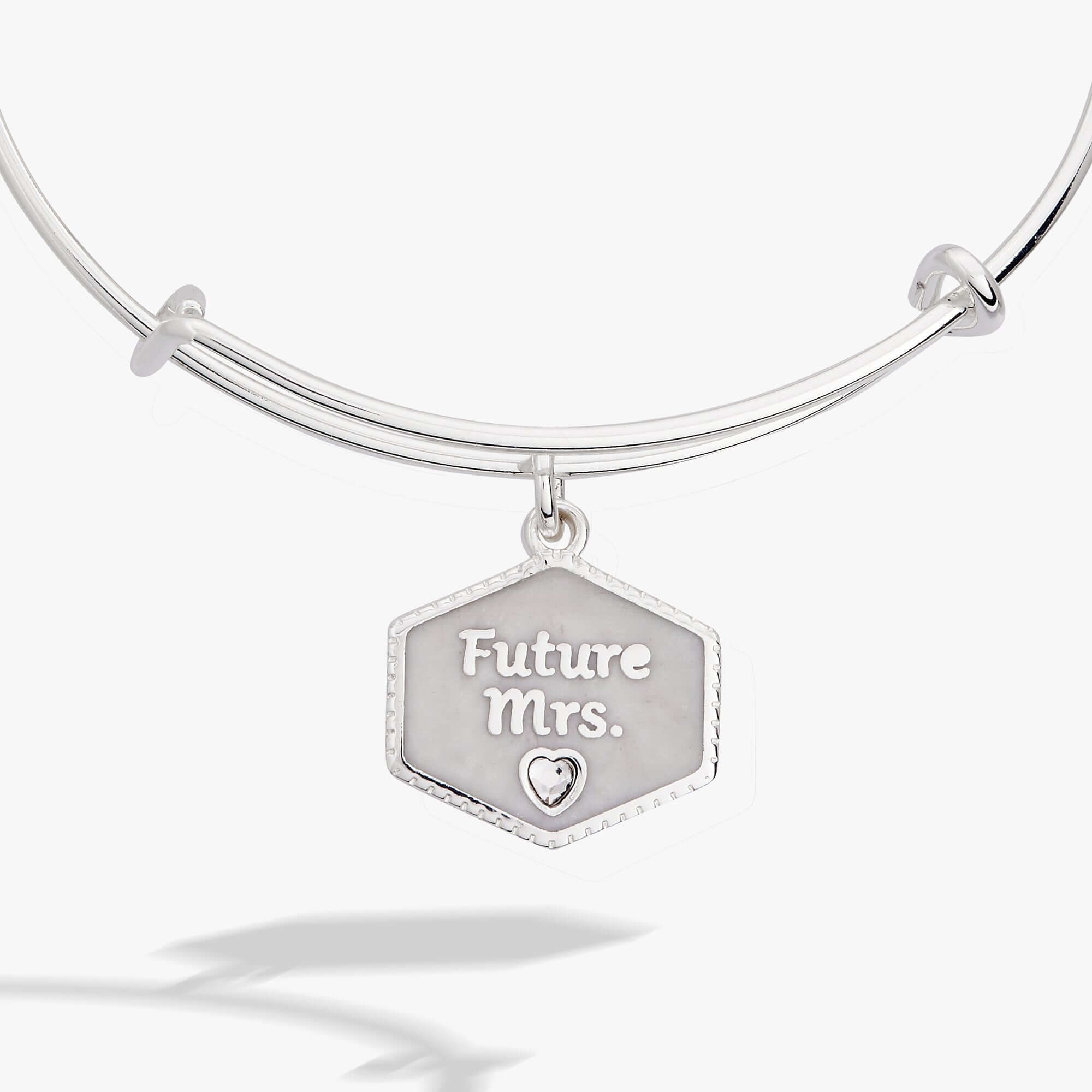 'Future Mrs.' Mother of Pearl Charm Bangle, Bracelets, $ 28.00, A Moment Of Now™