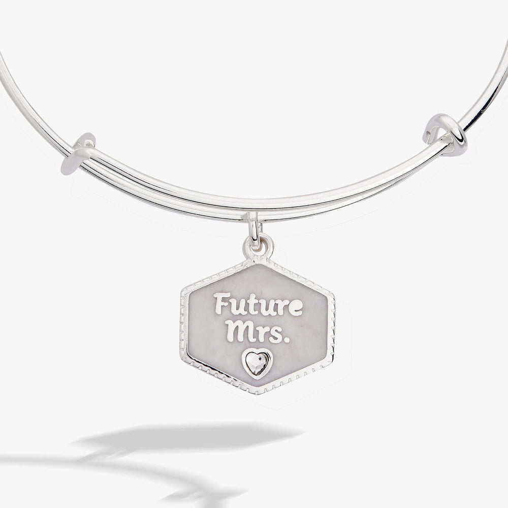 'Future Mrs.' Mother of Pearl Charm Bangle, Bracelets, $ 28.00, A Moment Of Now™