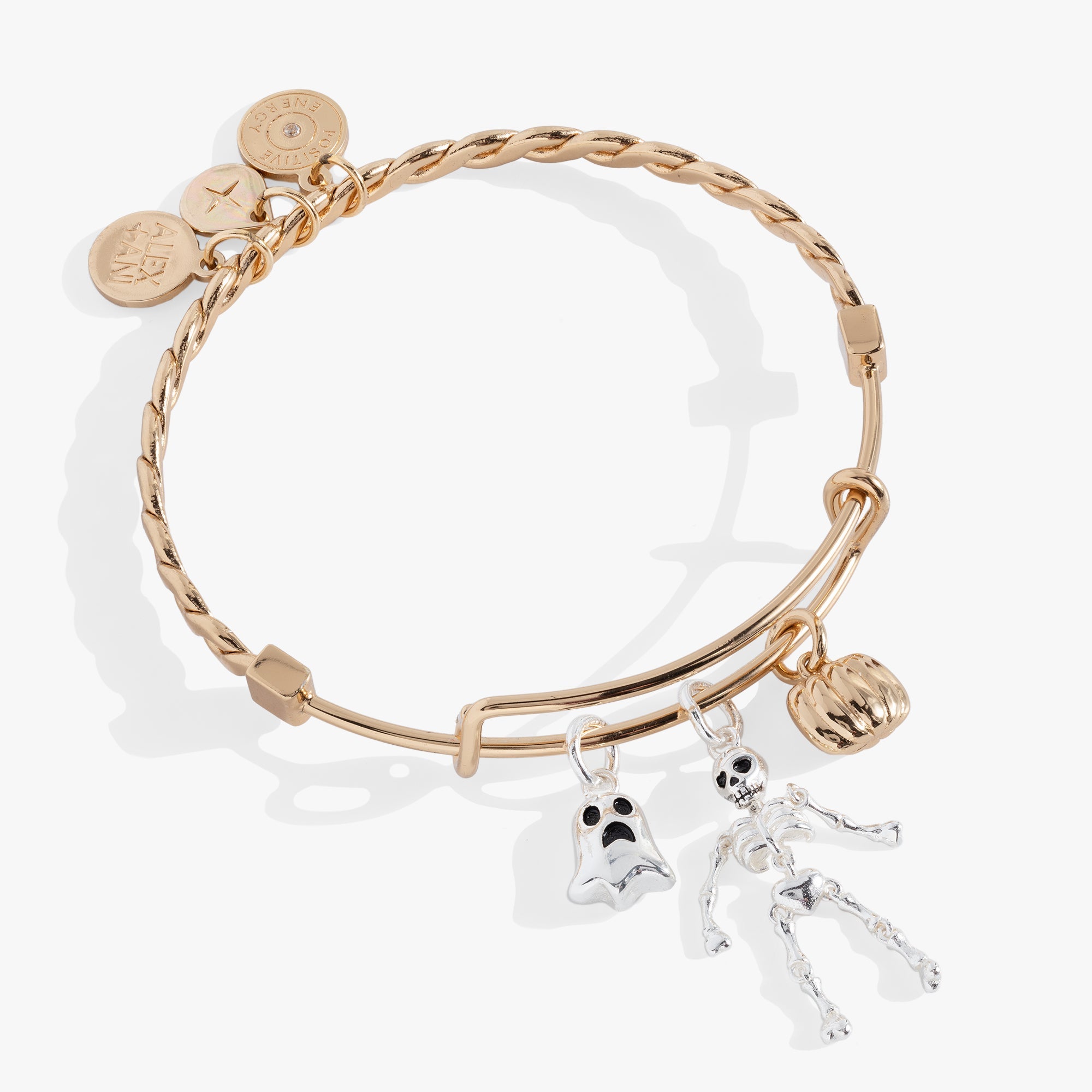 Ghost, Skeleton and Pumpkin Trio Charm Bangle, Bracelets, $ 38.00, A Moment Of Now™