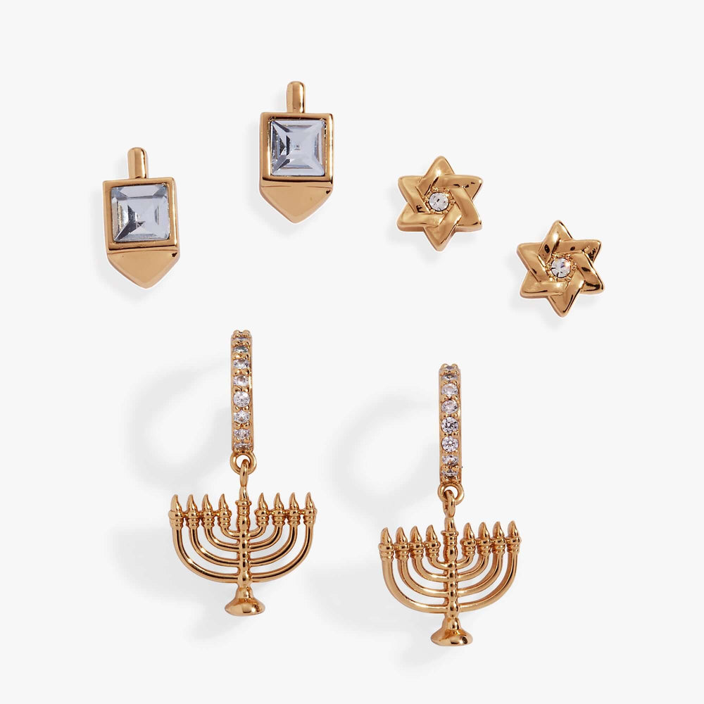 Hanukkah Stud Set, Earrings, $ 58.00, A Moment Of Now™