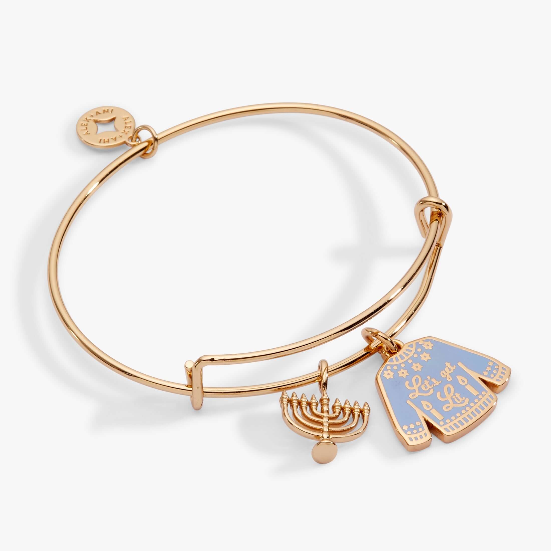 Hanukkah 'Let's Get Lit' Ugly Sweater & Menorah Bangle, Bracelets, $ 34.00, A Moment Of Now™