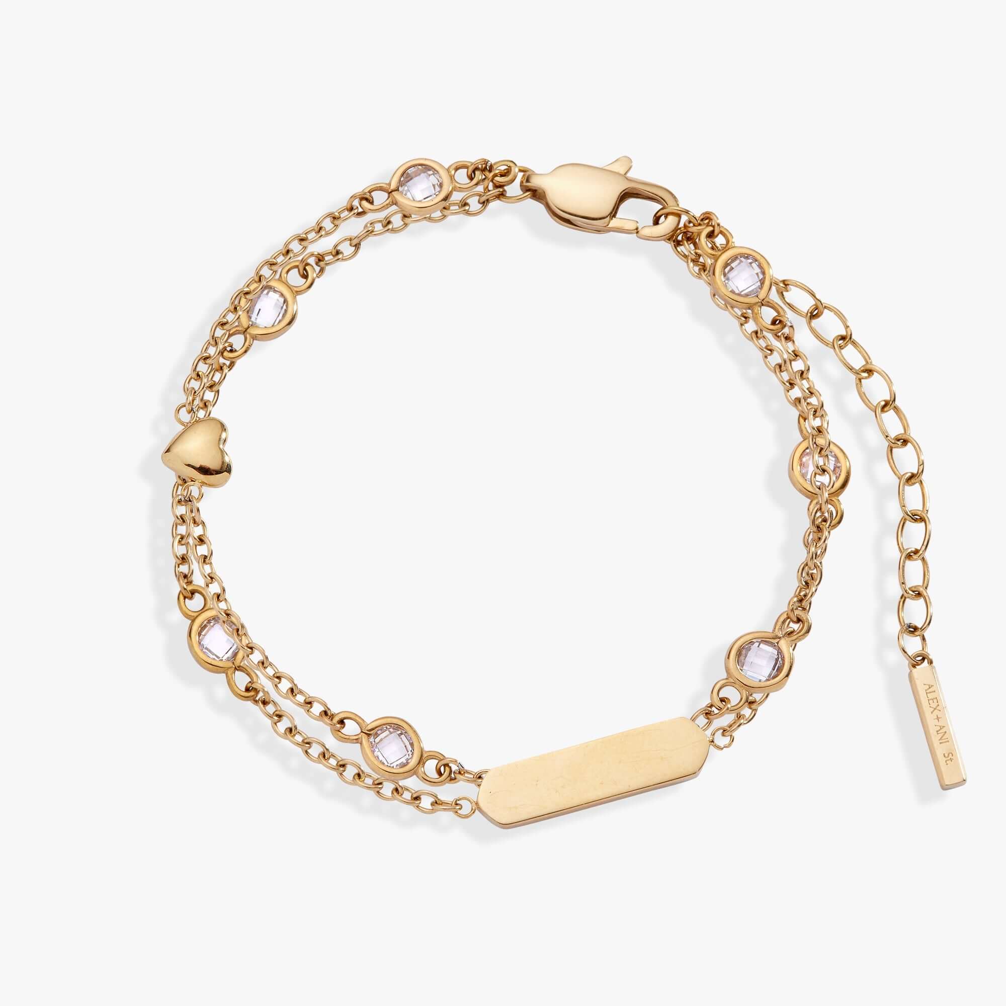 Heart Chain Double Strand Bracelet, Bracelets, $ 38.00, A Moment Of Now™