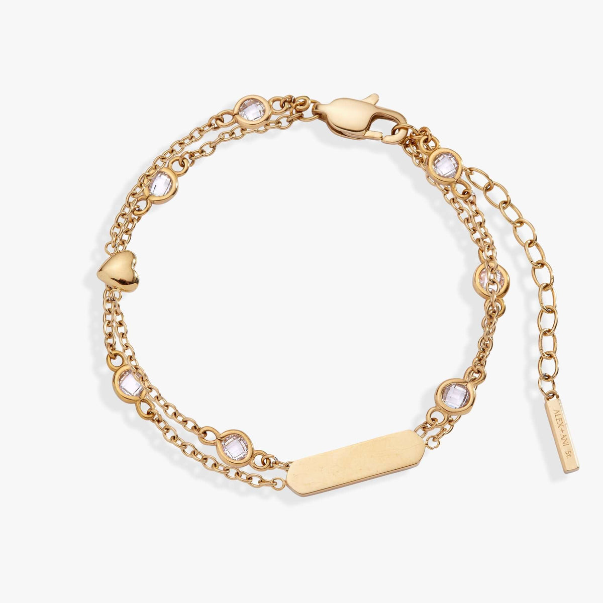 Heart Chain Double Strand Bracelet, Bracelets, $ 38.00, A Moment Of Now™