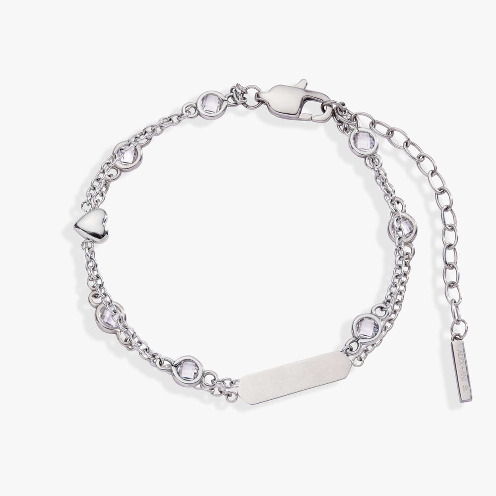 Heart Chain Double Strand Bracelet, Bracelets, $ 38.00, A Moment Of Now™