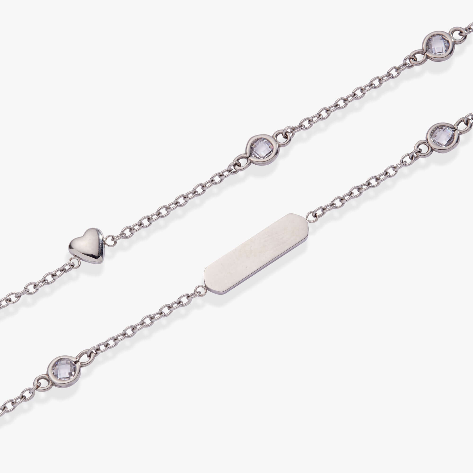 Heart Chain Double Strand Bracelet, Bracelets, $ 38.00, A Moment Of Now™