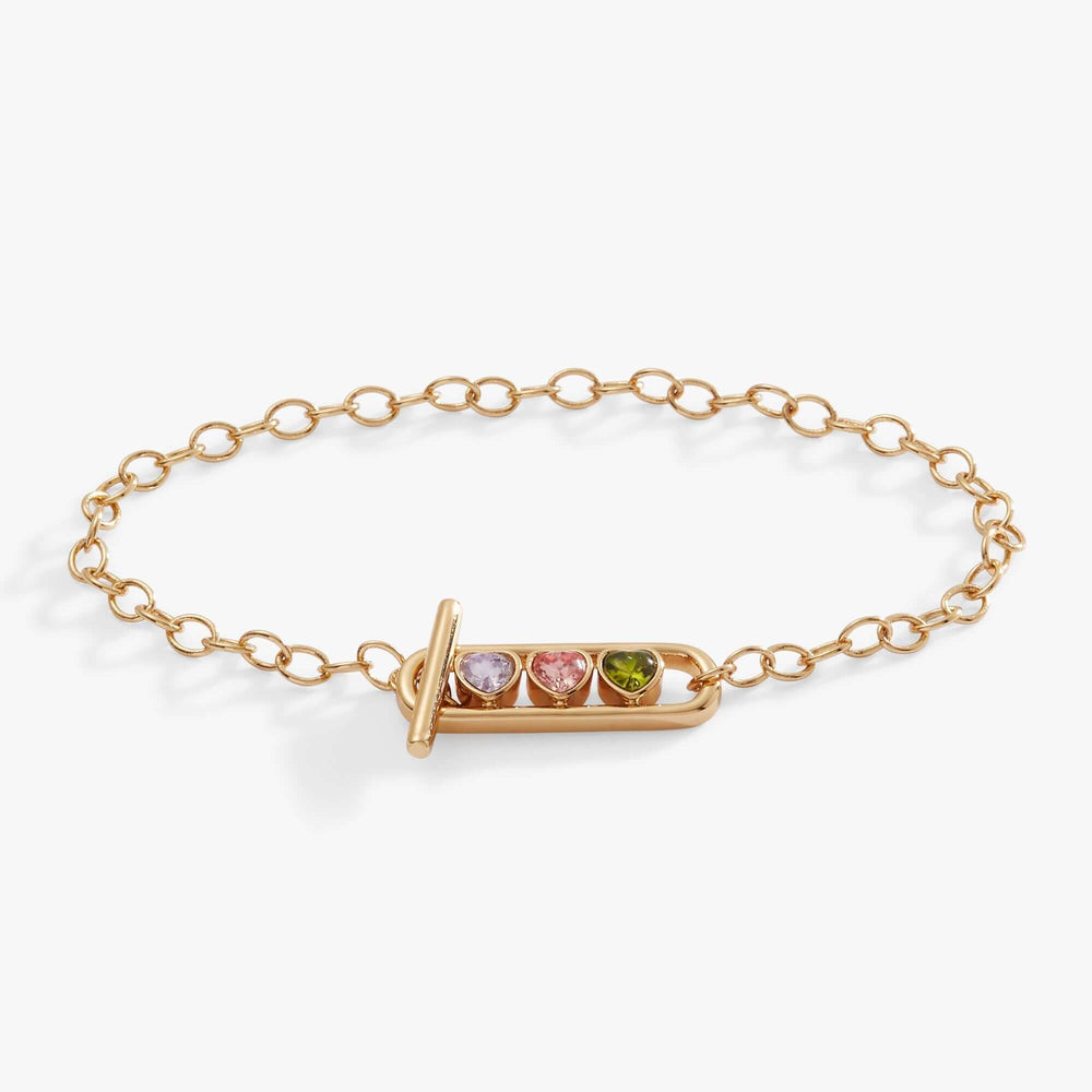 Heart Crystal Toggle Bracelet, Bracelets, $ 18.90, A Moment Of Now™