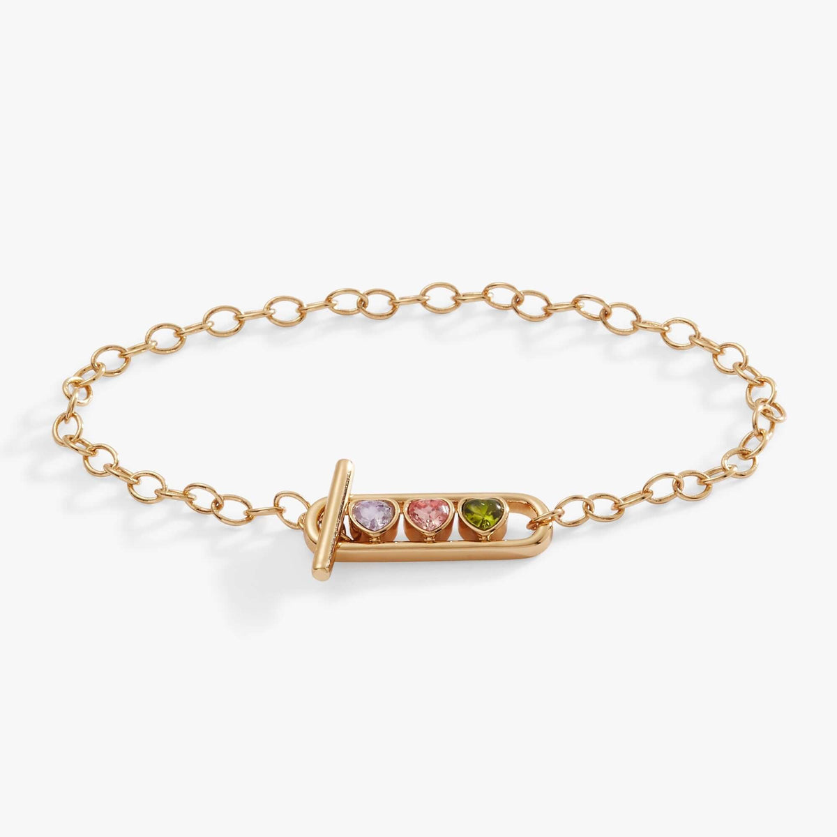 Heart Crystal Toggle Bracelet, Bracelets, $ 18.90, A Moment Of Now™