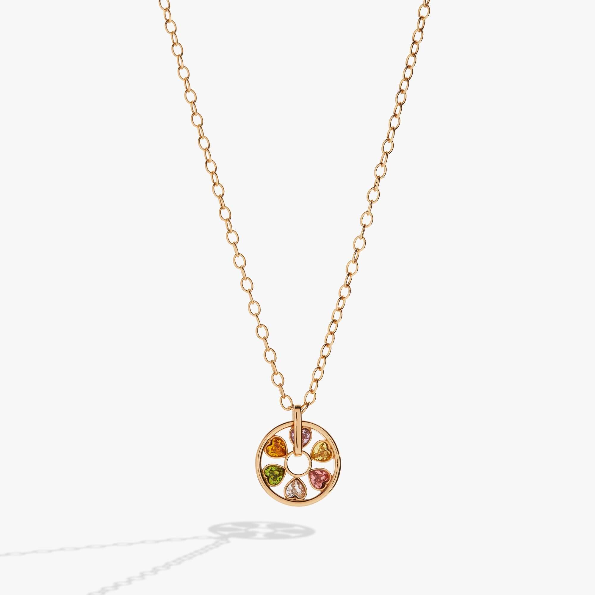 Heart Crystal Wheel Necklace, Necklaces, $ 23.90, A Moment Of Now™
