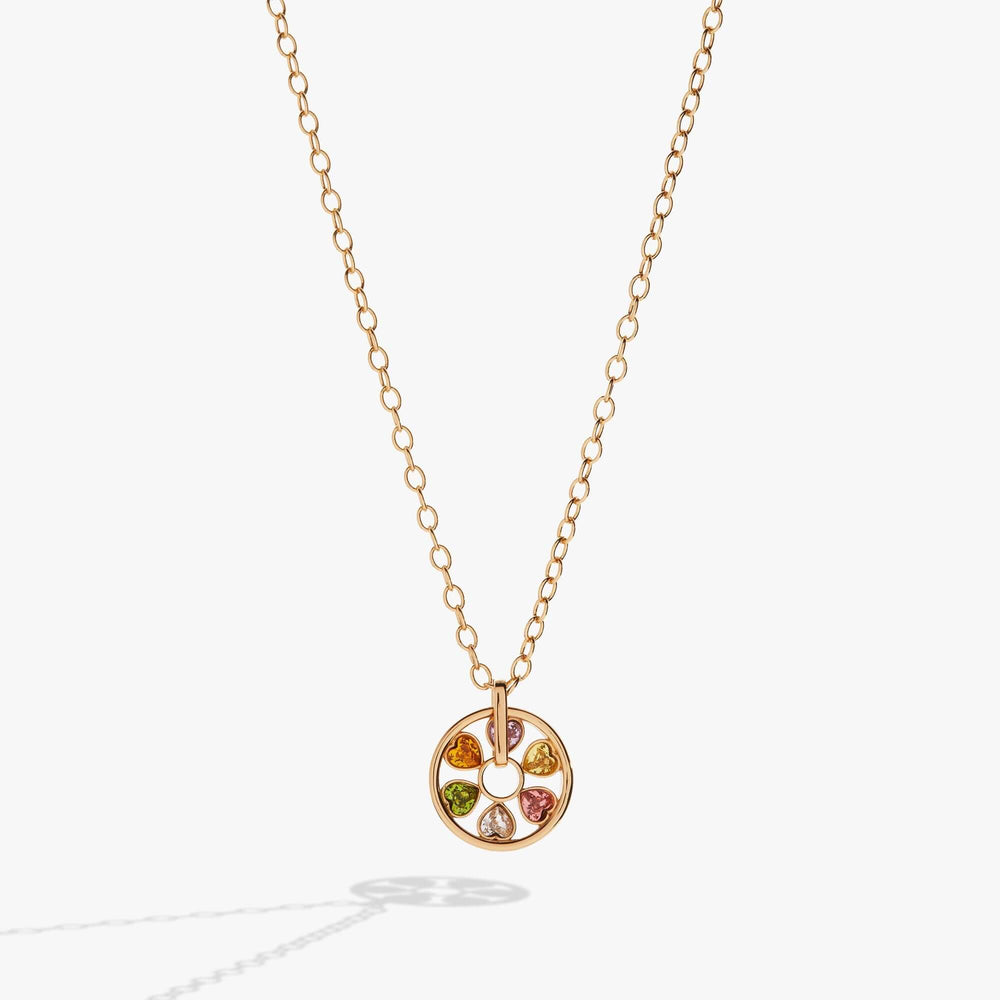 Heart Crystal Wheel Necklace, Necklaces, $ 23.90, A Moment Of Now™