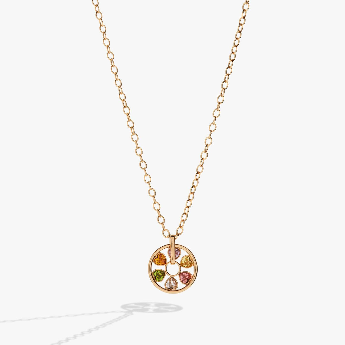 Heart Crystal Wheel Necklace, Necklaces, $ 23.90, A Moment Of Now™