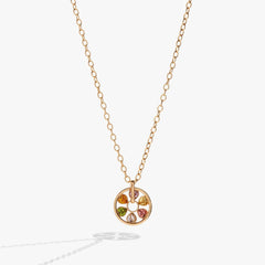 Heart Crystal Wheel Necklace, Necklaces, $ 23.90, A Moment Of Now™