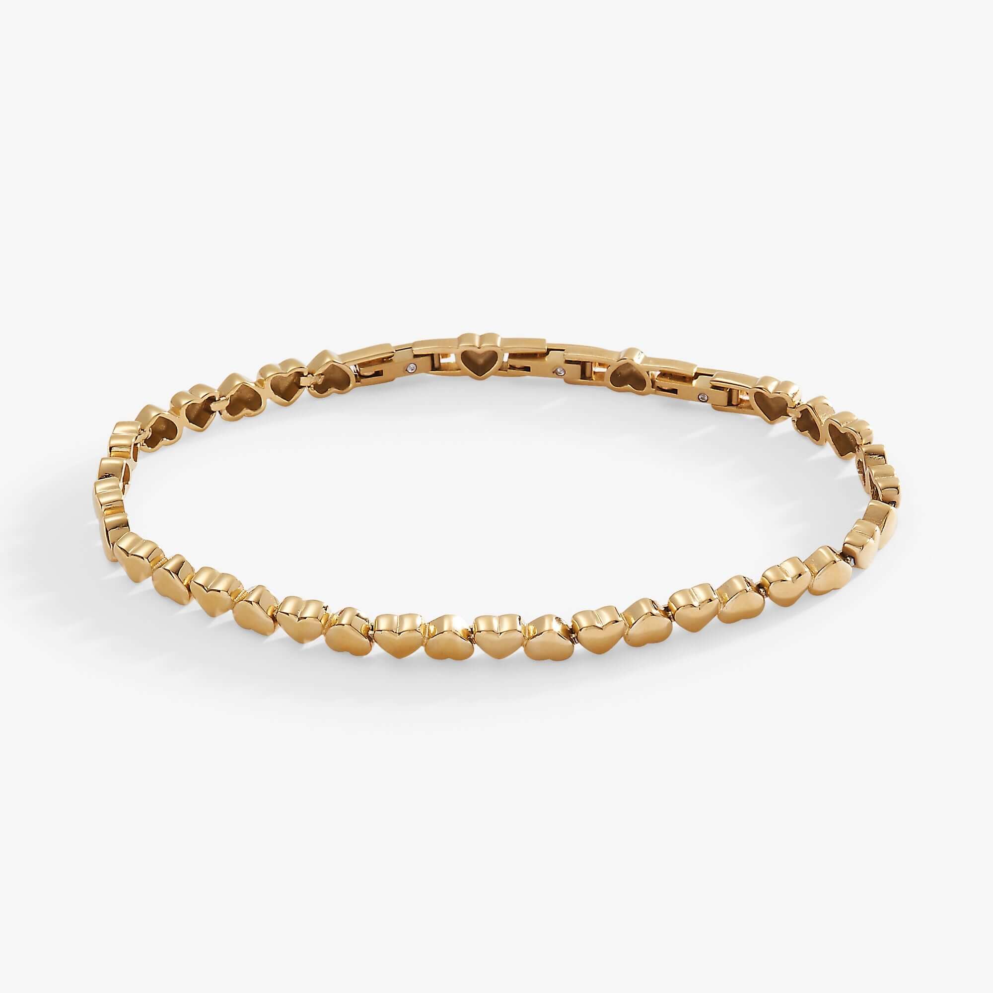 Heart Charm Tennis Bracelet, Bracelets, $ 68.00, A Moment Of Now™