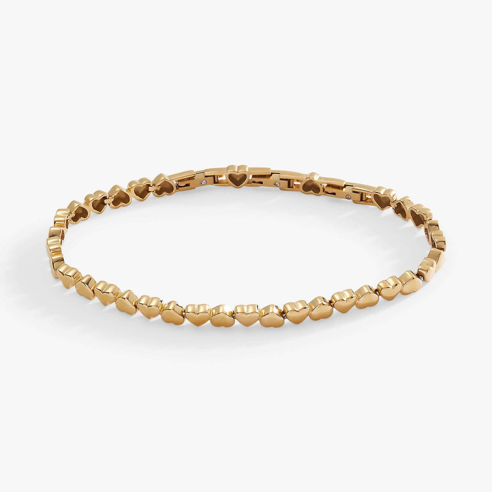 Heart Charm Tennis Bracelet, Bracelets, $ 68.00, A Moment Of Now™