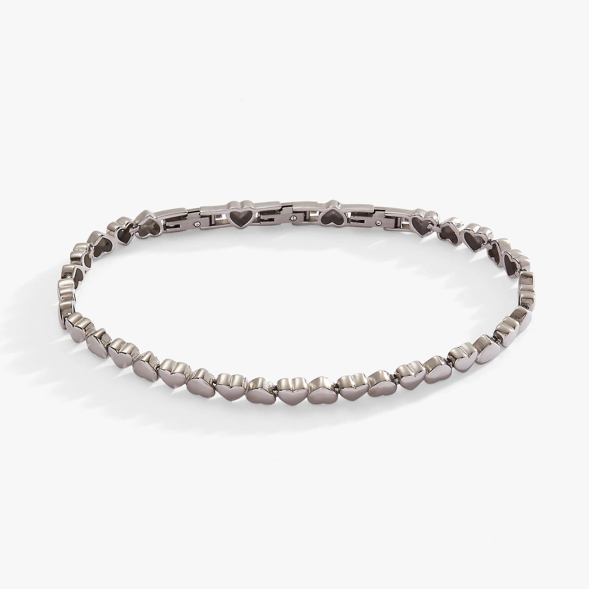 Heart Charm Tennis Bracelet, Bracelets, $ 68.00, A Moment Of Now™
