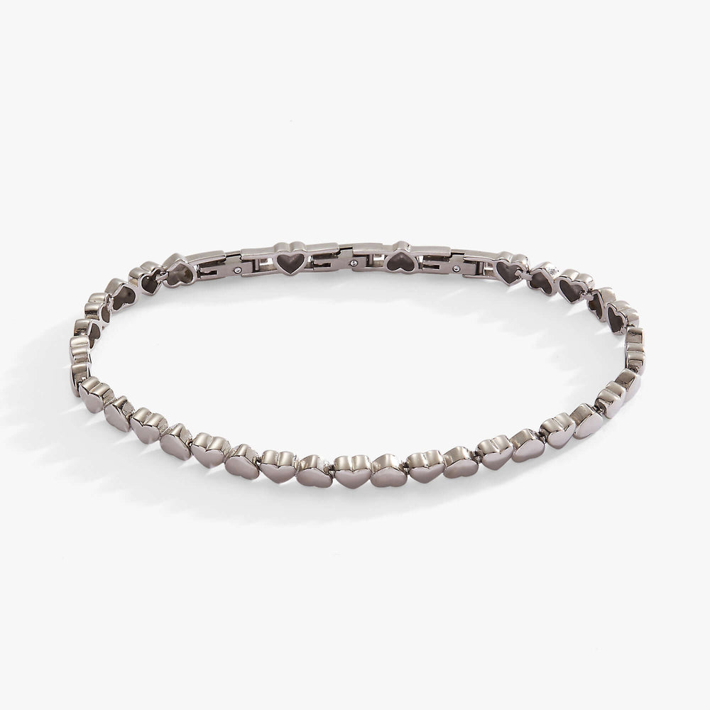 Heart Charm Tennis Bracelet, Bracelets, $ 68.00, A Moment Of Now™