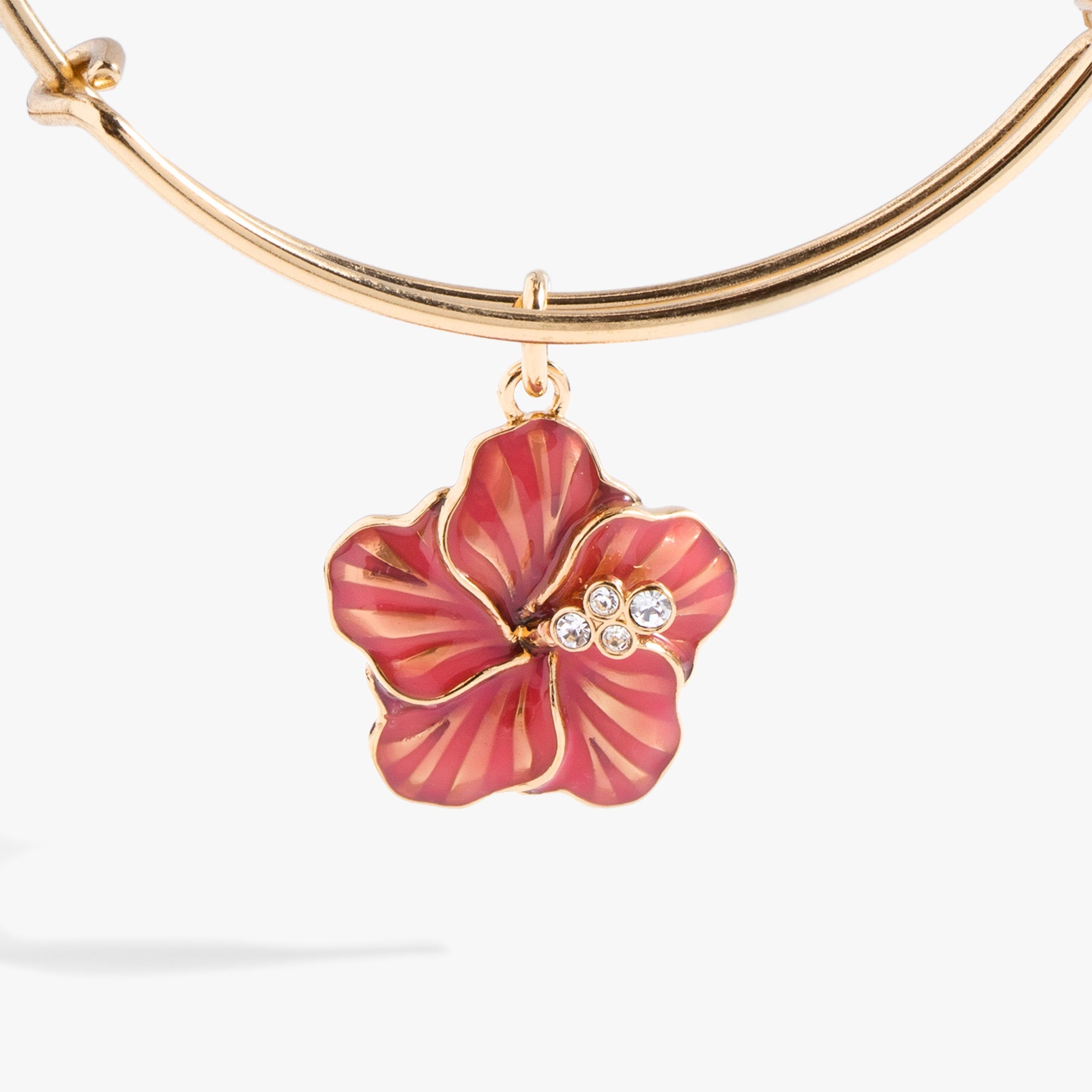 Hibiscus Charm Bangle, Bracelets, $ 34.00, A Moment Of Now™