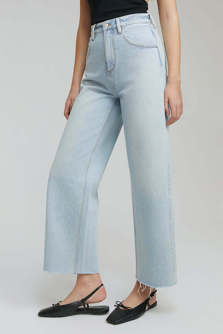 Moon Curve Raw Hem Crop Jeans | Hey Joanie – Wide-Leg Denim, Jeans, $ 128.00, A Moment Of Now™