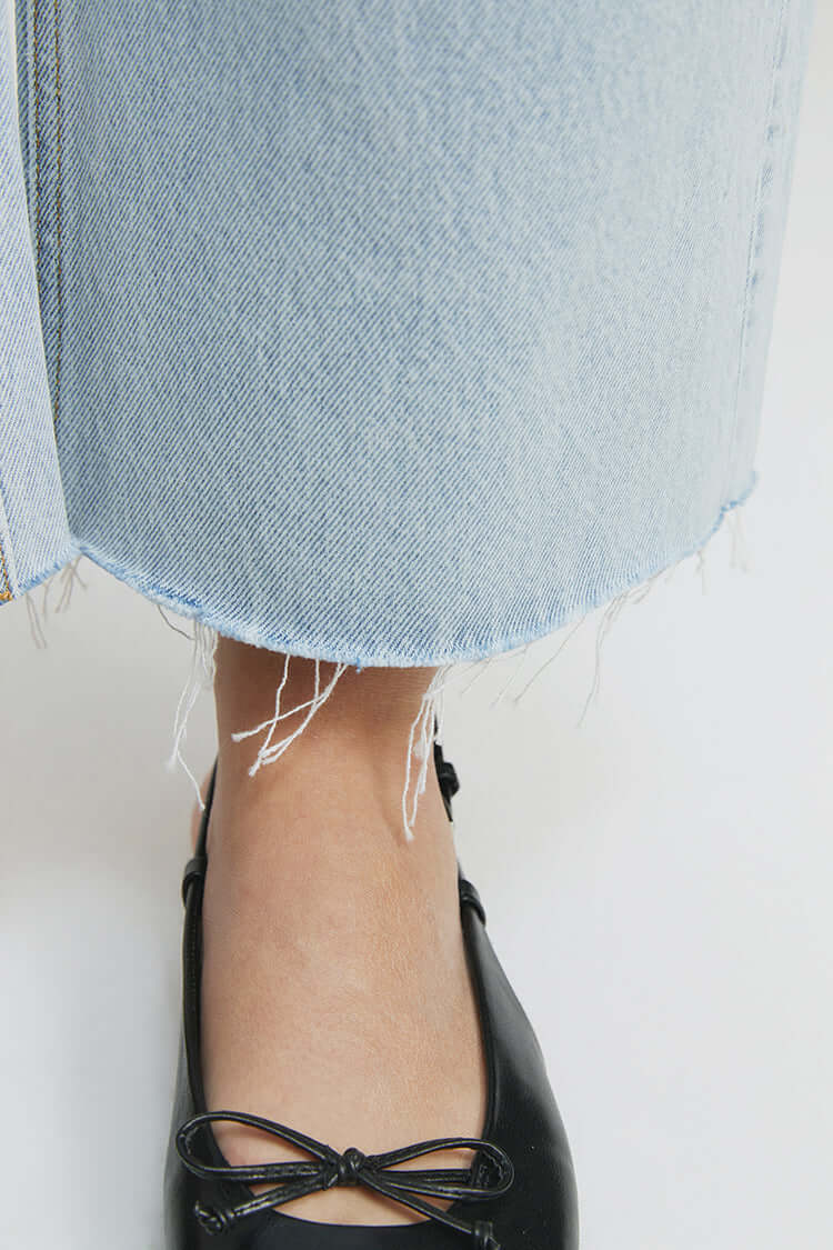 Moon Curve Raw Hem Crop Jeans | Hey Joanie – Wide-Leg Denim, Jeans, $ 128.00, A Moment Of Now™