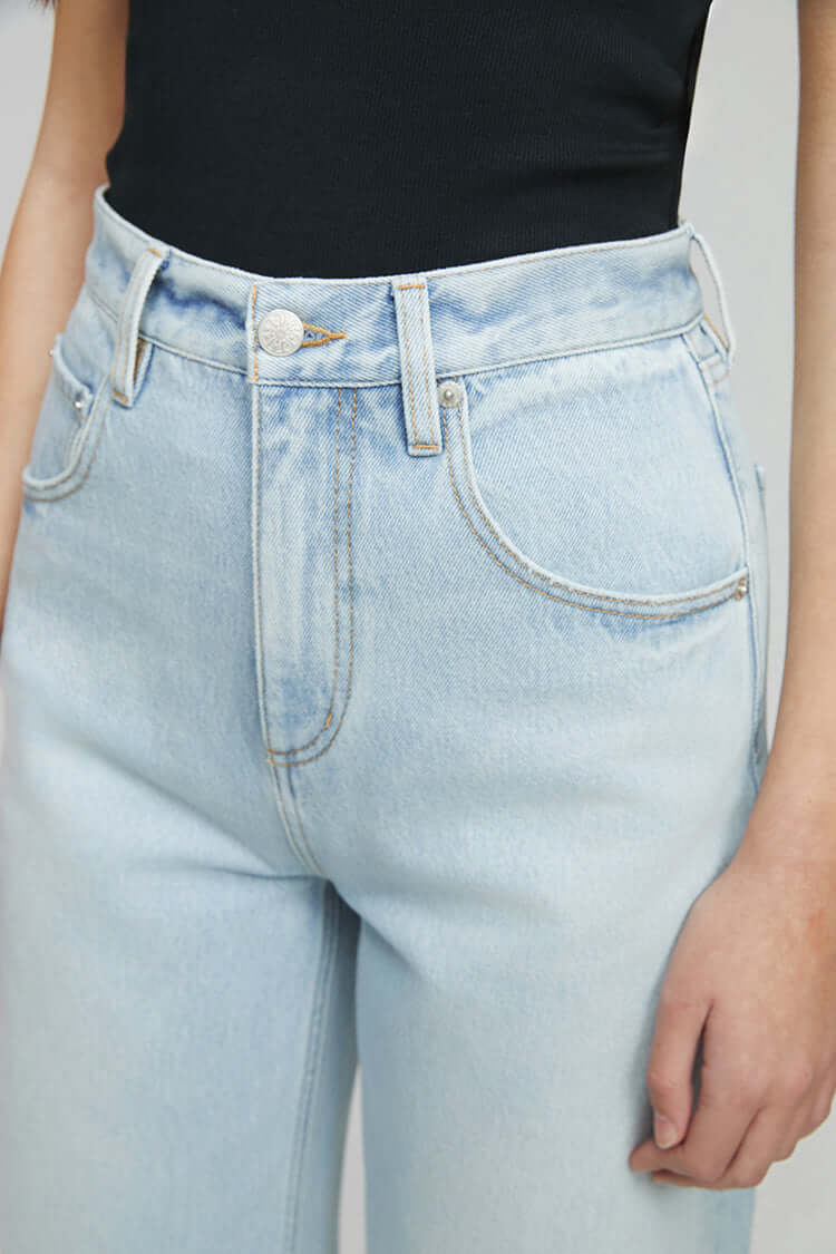 Moon Curve Raw Hem Crop Jeans | Hey Joanie – Wide-Leg Denim, Jeans, $ 128.00, A Moment Of Now™