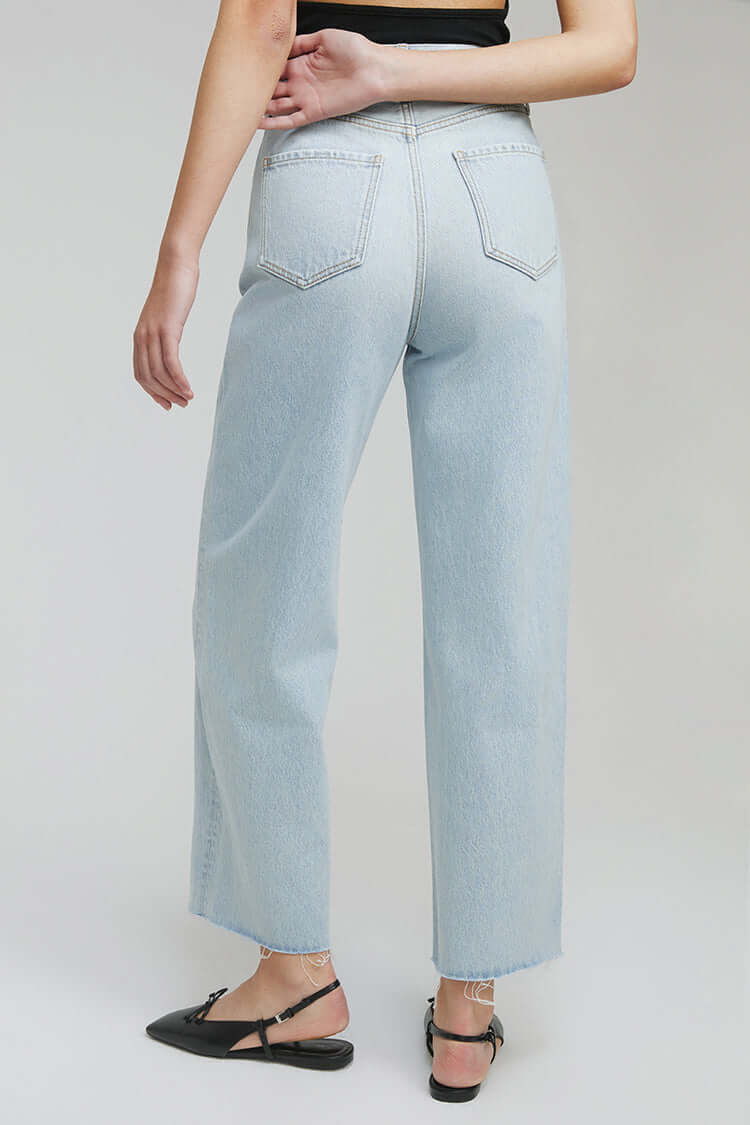 Moon Curve Raw Hem Crop Jeans | Hey Joanie – Wide-Leg Denim, Jeans, $ 128.00, A Moment Of Now™
