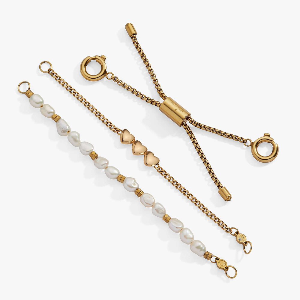'Home Is Where The Heart Is' Pearl Stranded™ Bracelet Set, Bracelets, $ 58.00, A Moment Of Now™