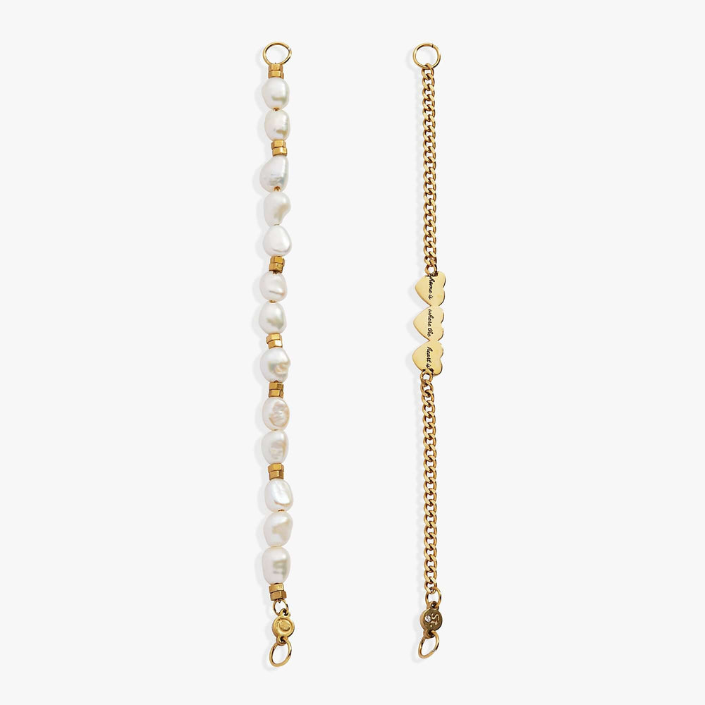 'Home Is Where The Heart Is' Pearl Stranded™ Bracelet Set, Bracelets, $ 58.00, A Moment Of Now™