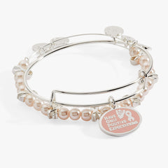 'HOPE' Breast Cancer Awareness Charm Bangle Set of 2, Bracelets, $ 68.00, A Moment Of Now™