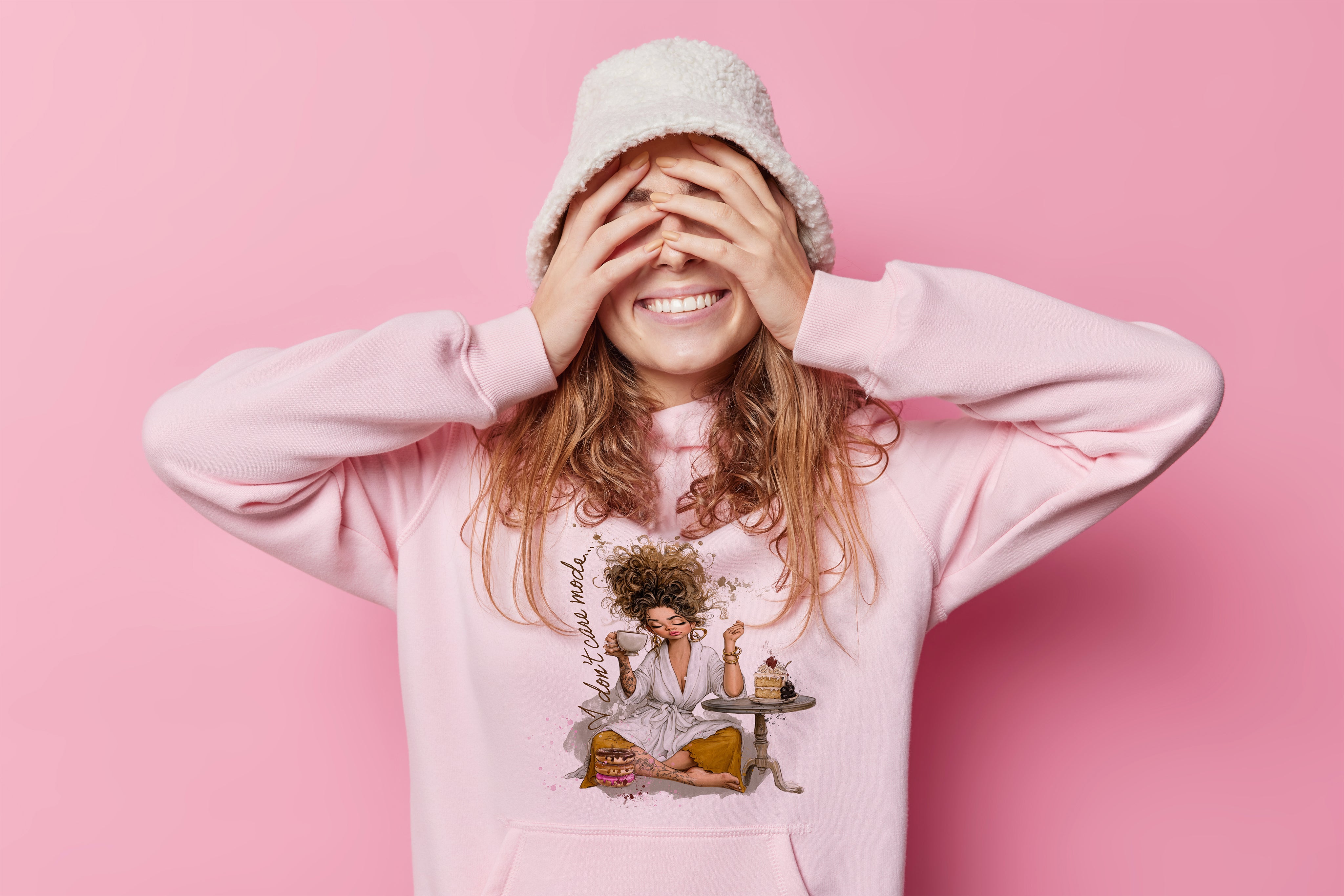 I Don't Care Mode Illustration Graphic Hoodie  | We Do Not Care Club Hoodie
